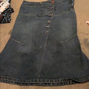 Black Denim Skirt